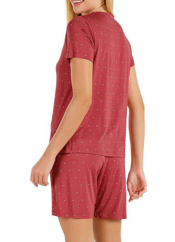 Cor com Amor - Pijama Feminino Curto Cor com Amor 2010311 Vermelho 2