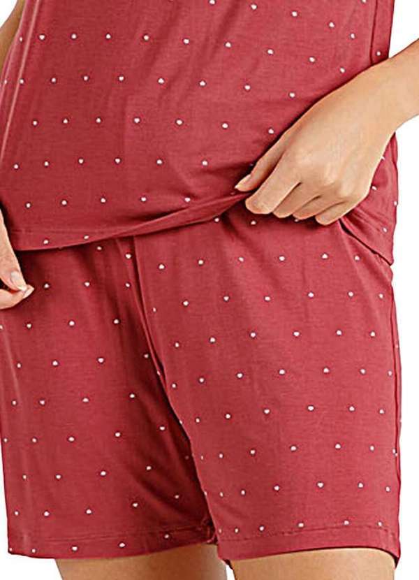 Cor com Amor - Pijama Feminino Curto Cor com Amor 2010311 Vermelho 4