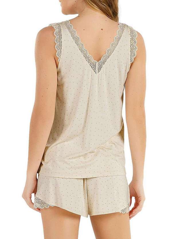 Cor com Amor - Pijama Feminino Curto Cor com Amor 2010324 Bege 2