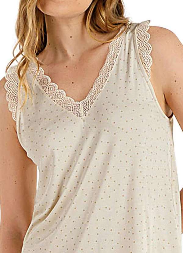 Cor com Amor - Pijama Feminino Curto Cor com Amor 2010324 Bege 3