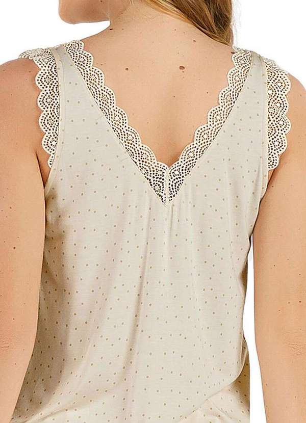 Cor com Amor - Pijama Feminino Curto Cor com Amor 2010324 Bege 5