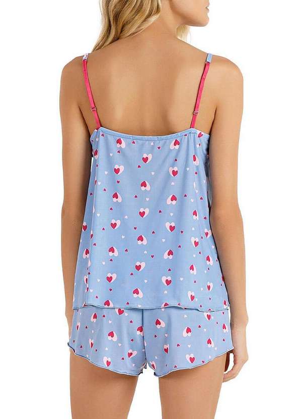 Cor com Amor - Pijama Feminino Curto Cor com Amor 2010345 Azul 2