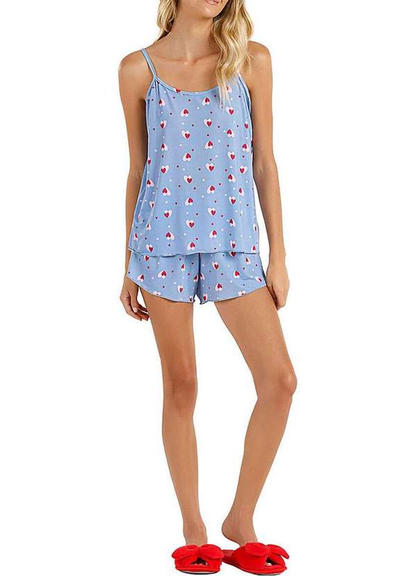 Cor com Amor - Pijama Feminino Curto Cor com Amor 2010345 Azul 5