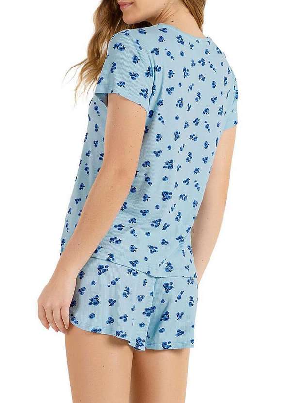 Cor com Amor - Pijama Feminino Curto Cor com Amor 2010368 Azul 2