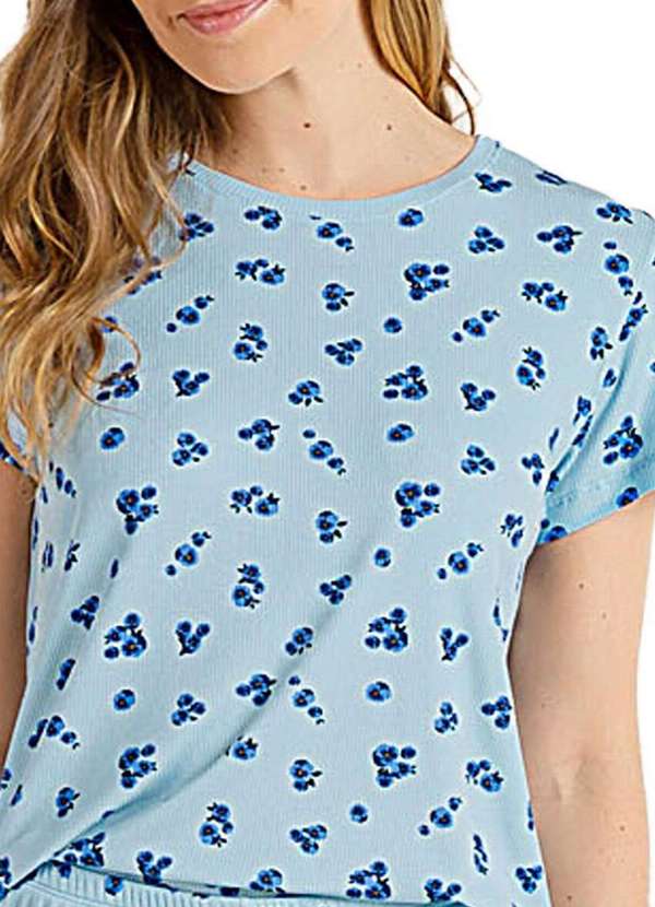 Cor com Amor - Pijama Feminino Curto Cor com Amor 2010368 Azul 3