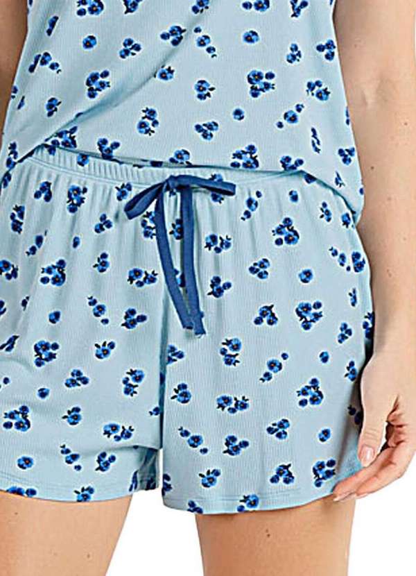 Cor com Amor - Pijama Feminino Curto Cor com Amor 2010368 Azul 4