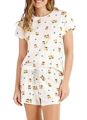 Pijama Feminino Curto Cor com Amor 2010441 - COR COM AMOR