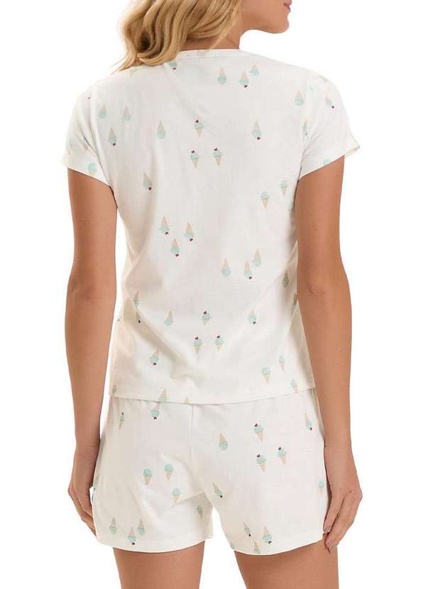 Cor com Amor - Pijama Feminino Curto Cor com Amor 2010796 Off-White 2