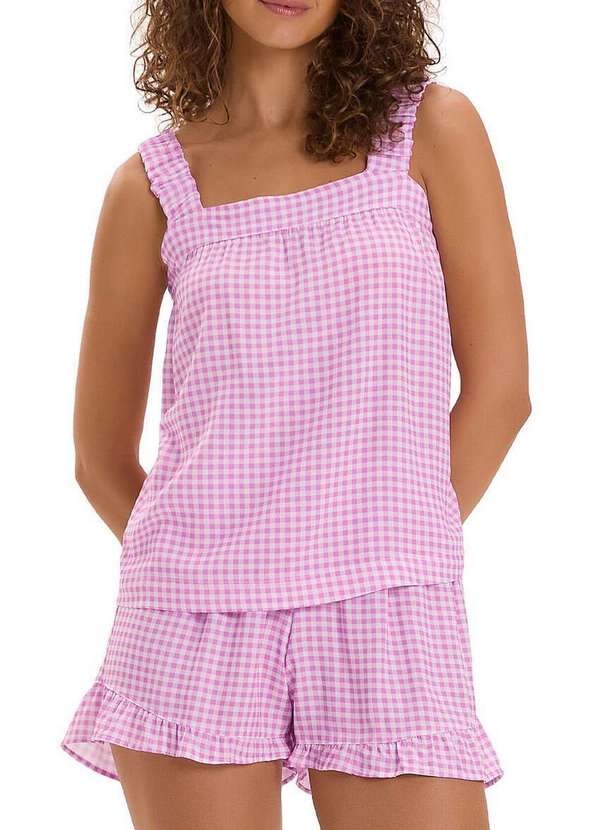 Cor com Amor - Pijama Feminino Curto Cor com Amor 2010814 Rosa