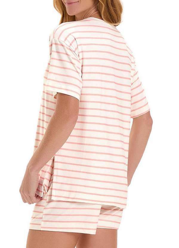 Cor com Amor - Pijama Feminino Curto Cor com Amor 2010970 Off-White 2