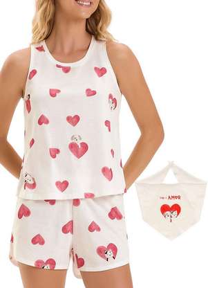 Pijama Feminino Curto Cor com Amor 2010990 - COR COM AMOR