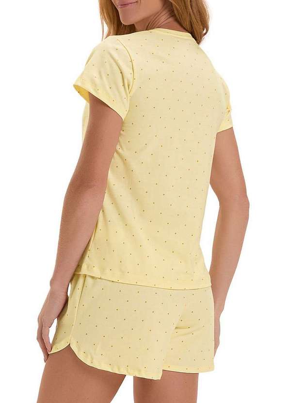 Cor com Amor - Pijama Feminino Curto Cor com Amor 2011096 Amarelo 2