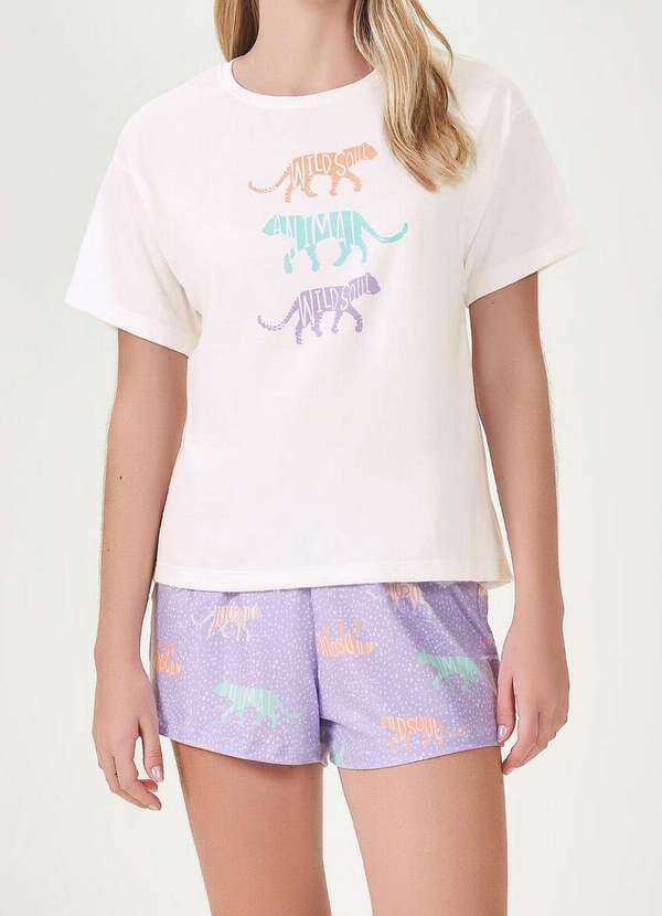 Espaço Pijama - Pijama Feminino Curto Espaço Pijama 4010040 Lilás