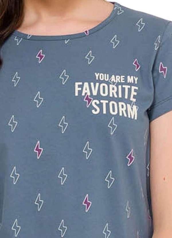 Espaço Pijama - Pijama Feminino Curto Espaço Pijama 4010086 Azul 3