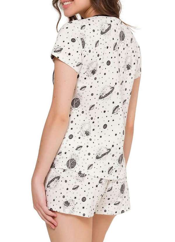 Espaço Pijama - Pijama Feminino Curto Espaço Pijama 4010088 Off-White 2
