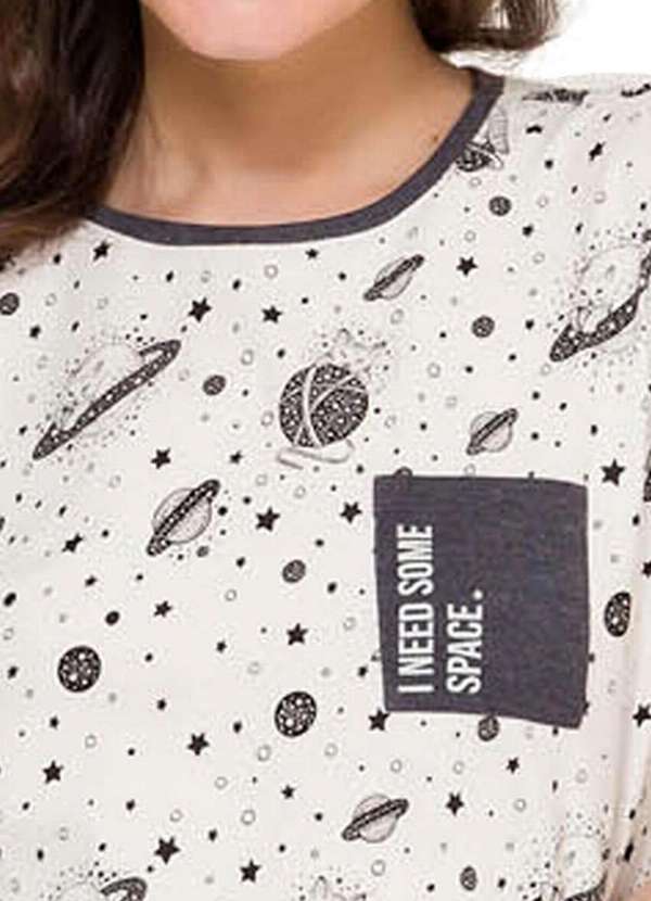 Espaço Pijama - Pijama Feminino Curto Espaço Pijama 4010088 Off-White 3