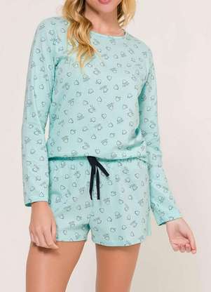 Pijama Feminino Curto Espaço Pijama 4010091 - ESPAÇO PIJAMA