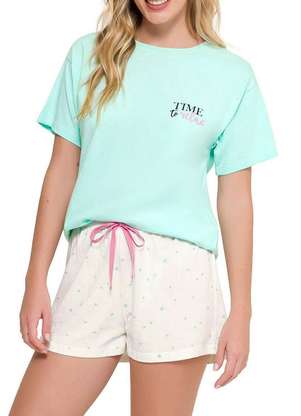Pijama Feminino Curto Espaço Pijama 4010213 - ESPAÇO PIJAMA