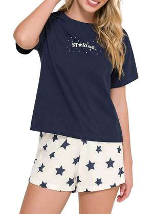 Pijama Feminino Curto Espaço Pijama 4010216 - ESPAÇO PIJAMA