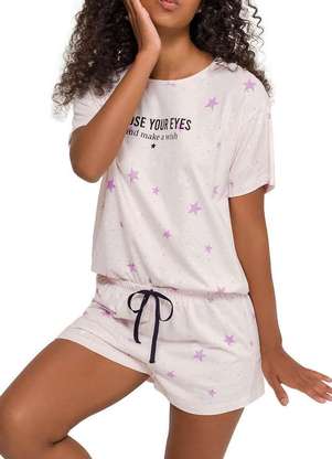 Pijama Feminino Curto Espaço Pijama 4010223 - ESPAÇO PIJAMA
