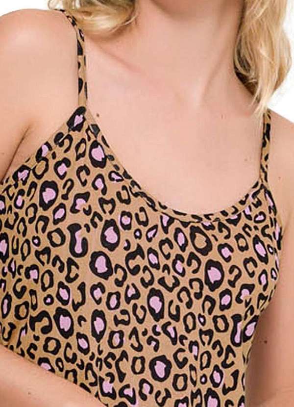 Espaço Pijama - Pijama Feminino Curto Espaço Pijama 4010228 Marrom 3