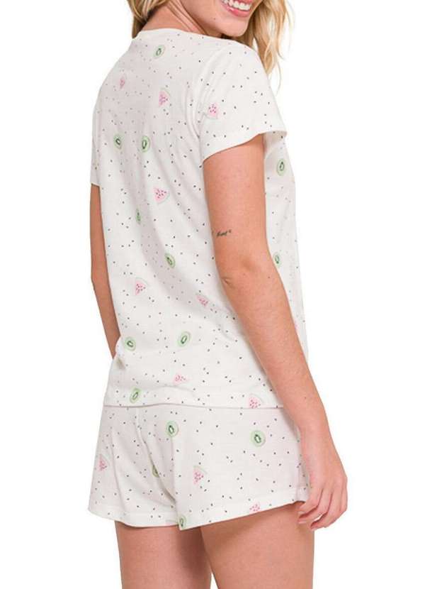 Espaço Pijama - Pijama Feminino Curto Espaço Pijama 4010231 Off-White 2