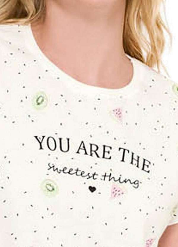 Espaço Pijama - Pijama Feminino Curto Espaço Pijama 4010231 Off-White 3