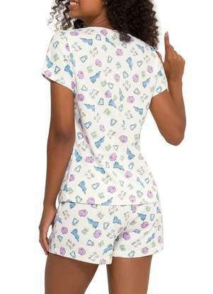 Pijama Feminino Curto Espaço Pijama 4010243 - ESPAÇO PIJAMA