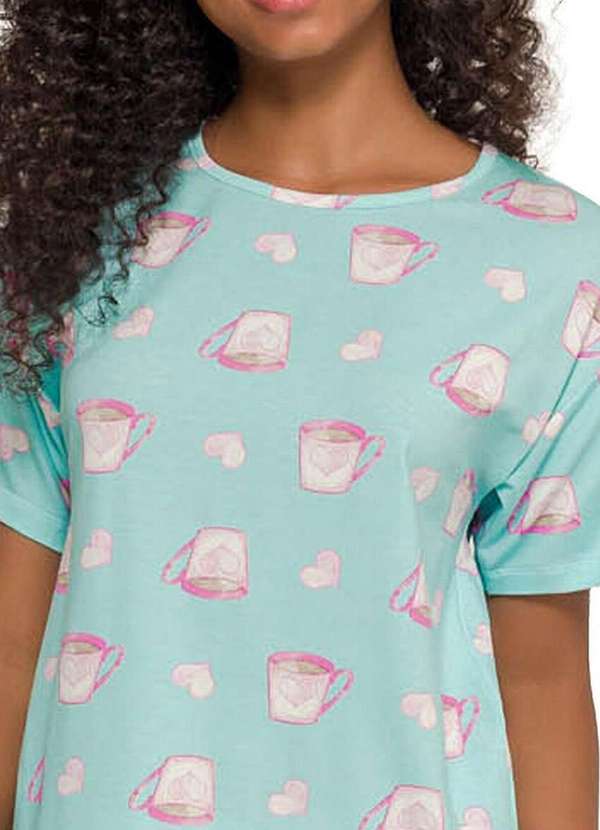 Espaço Pijama - Pijama Feminino Curto Espaço Pijama 4010260 Verde-Claro 3