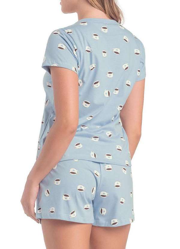 Espaço Pijama - Pijama Feminino Curto Espaço Pijama 4010302 Azul 2
