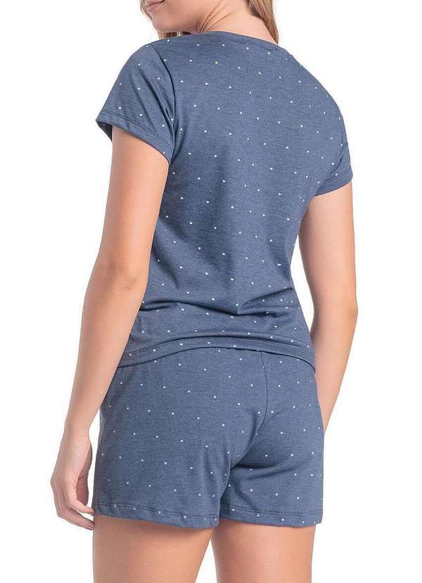Espaço Pijama - Pijama Feminino Curto Espaço Pijama 4010316 Azul 2