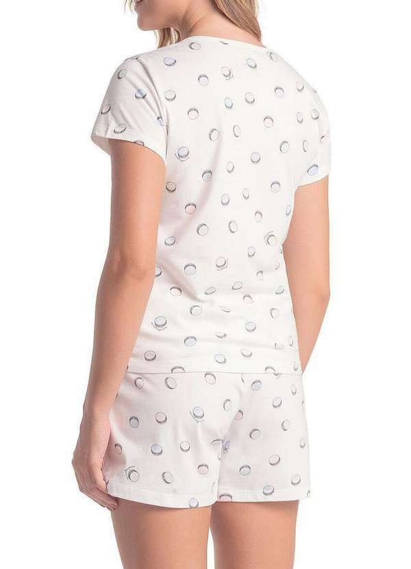 Espaço Pijama - Pijama Feminino Curto Espaço Pijama 4010339 Off-White 2