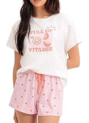 Pijama Feminino Curto Espaço Pijama 4010364 - ESPAÇO PIJAMA