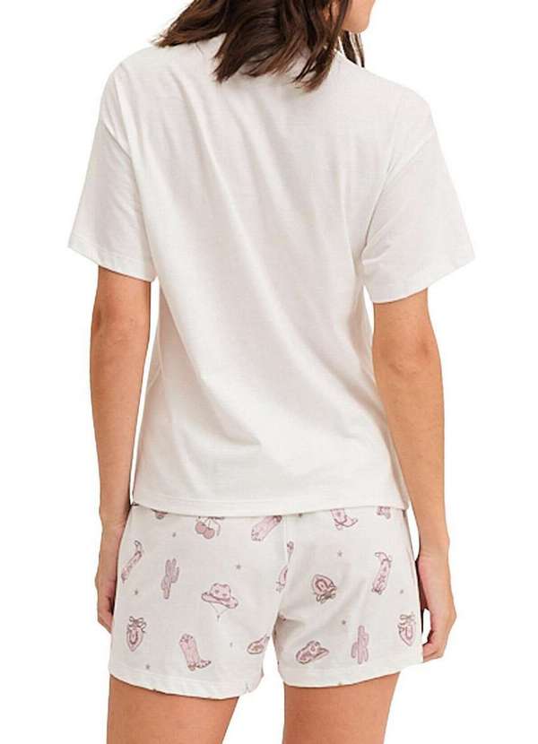 Espaço Pijama - Pijama Feminino Curto Espaço Pijama 4010411 Off-White 2