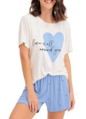 Pijama Feminino Curto Espaço Pijama 4010448 - ESPAÇO PIJAMA