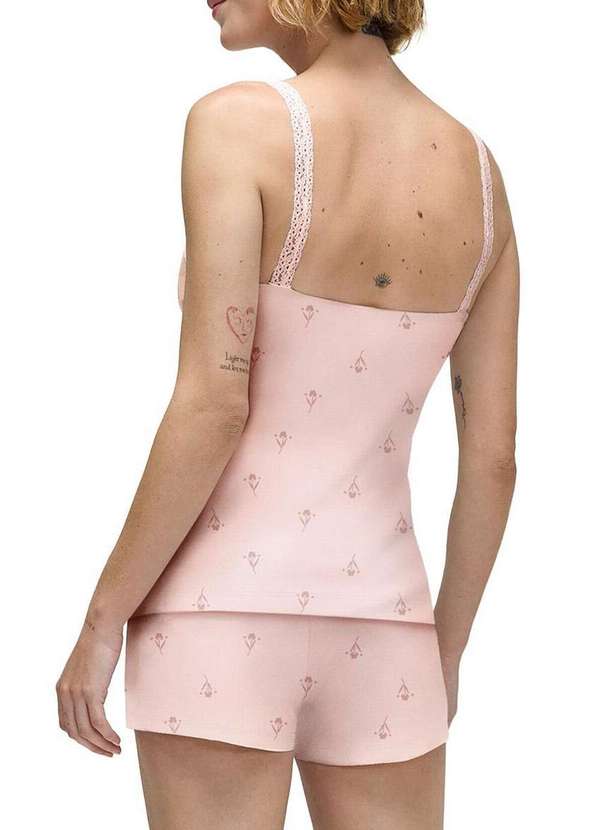 Hering - Pijama Feminino Curto Hering 7byf 2w-Rosa-Claro 2