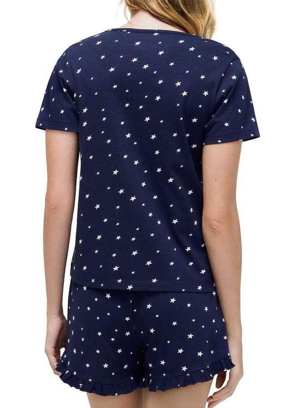 Hering - Pijama Feminino Curto Hering 7byp 2z-Azul-Escuro 2