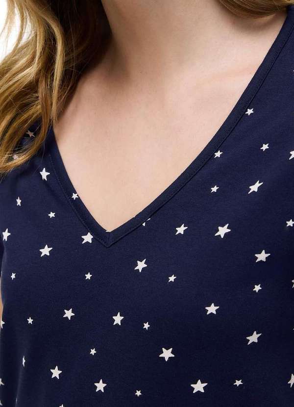 Hering - Pijama Feminino Curto Hering 7byp 2z-Azul-Escuro 3