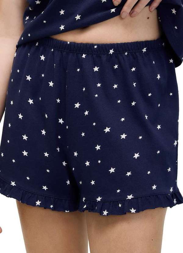 Hering - Pijama Feminino Curto Hering 7byp 2z-Azul-Escuro 4