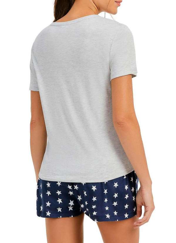 Hering - Pijama Feminino Curto Hering 7byq 2j-Cinza-Claro 2