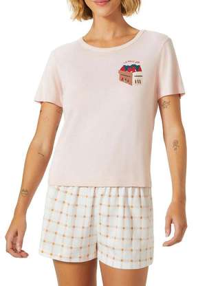 Pijama Feminino Curto Hering 7byq - HERING