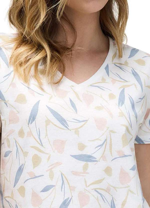 Hering - Pijama Feminino Curto Hering 7c09 1k-Bege 3