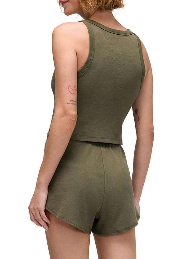 Hering - Pijama Feminino Curto Hering 7ckr Eac-Oliva-Médio 2