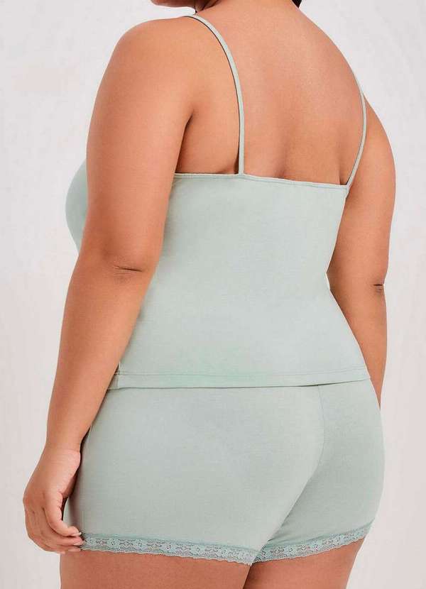 Hering - Pijama Feminino Curto Hering 7cnp Wl9-Verde-Claro 2