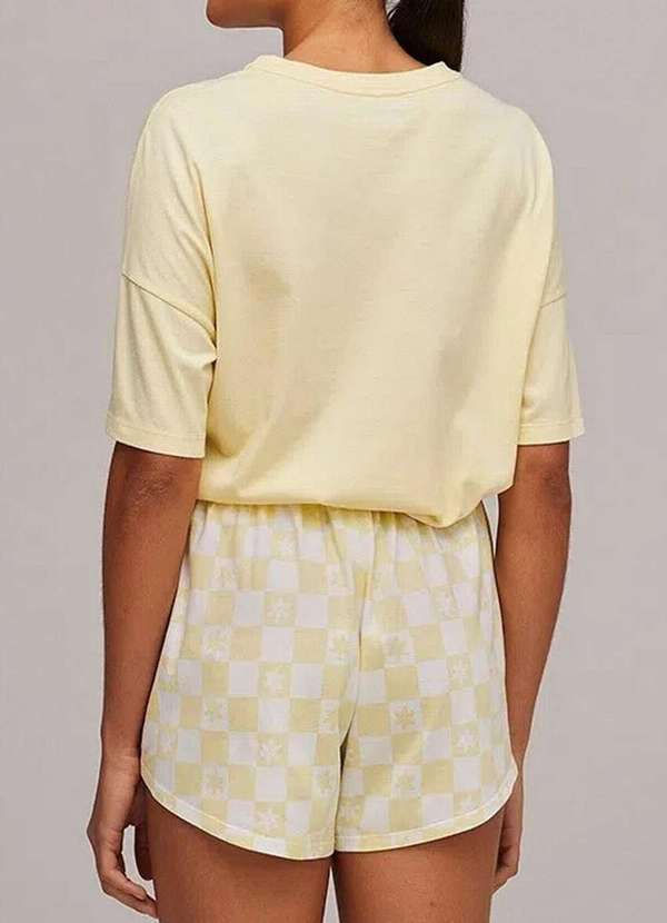 Hering - Pijama Feminino Curto Hering 7cre Yx8-Amarelo-Calro 2