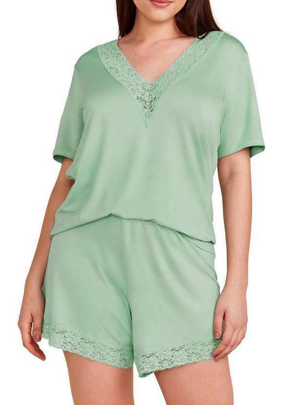 Hope - Pijama Feminino Curto Hope 01260 Vsv-Verde-Suave