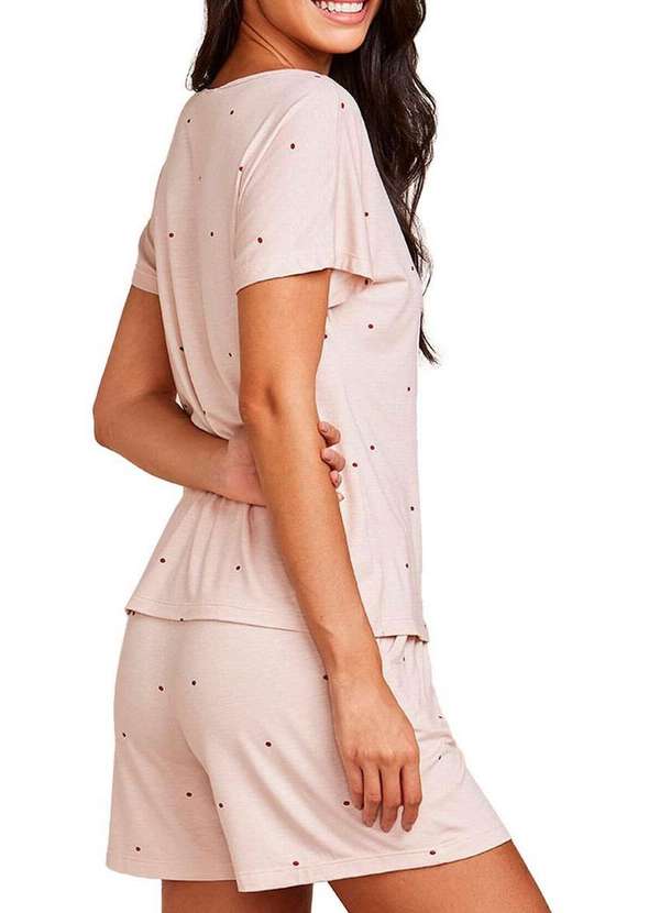 Hope - Pijama Feminino Curto Hope Lcs 010 Erl-Estampa-Poá-Rosa-Luar 2