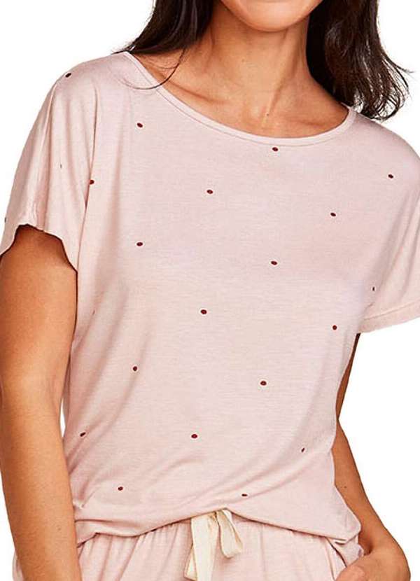 Hope - Pijama Feminino Curto Hope Lcs 010 Erl-Estampa-Poá-Rosa-Luar 3