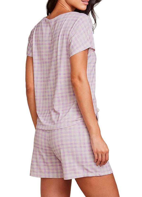 Hope - Pijama Feminino Curto Hope Lcs 010 Exp-Xadrez-Picnic-Lilás 2
