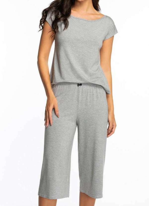 Lupo - Pijama Feminino Curto Lupo 24336-001 8760-Grafite